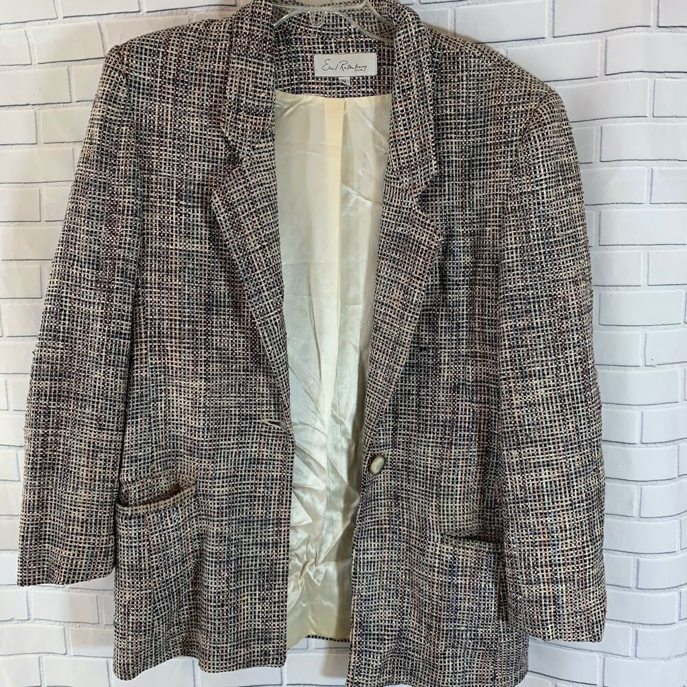 Emil Rutenberg Silk Tweed Blazer Size S
